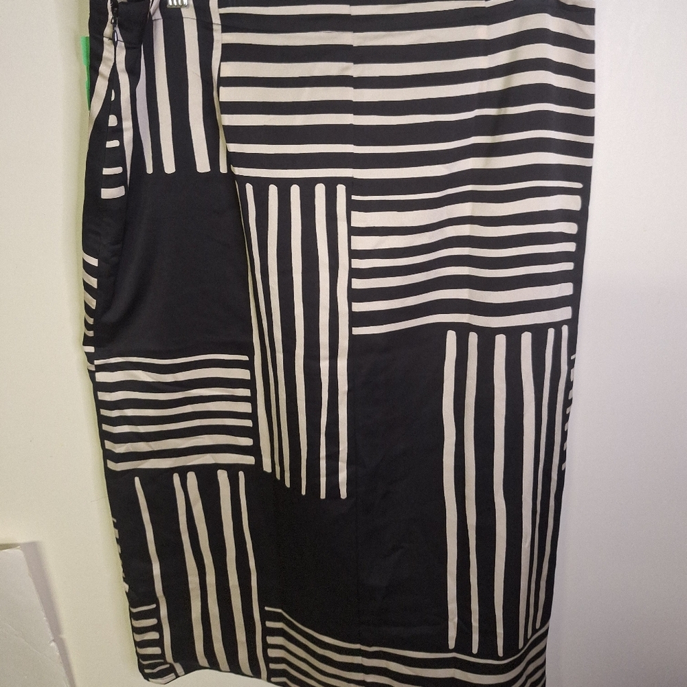 Striped Black and White Women's Skirt
